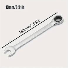 TEMU 1pc Dual-use Ratchet Wrench Open Spanner Chromium Steel Repair Ratchet Wrench 72-tooth Manual Ratchet Wrench Automotive Hand Tools