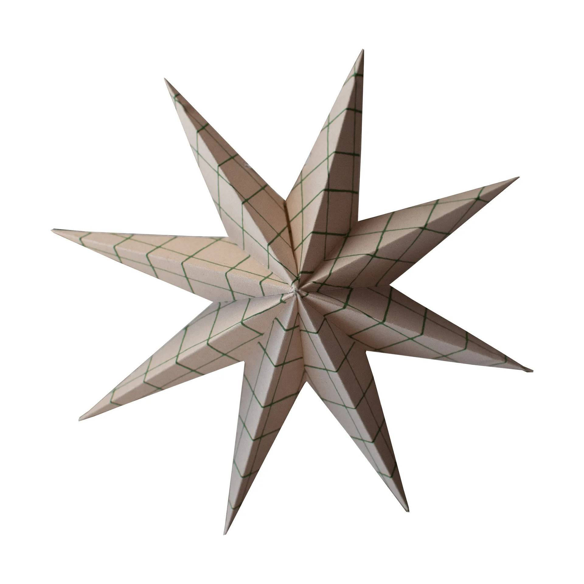 DBKD Paper winter star dekorationshänge Square sand, large, Ø19 cm