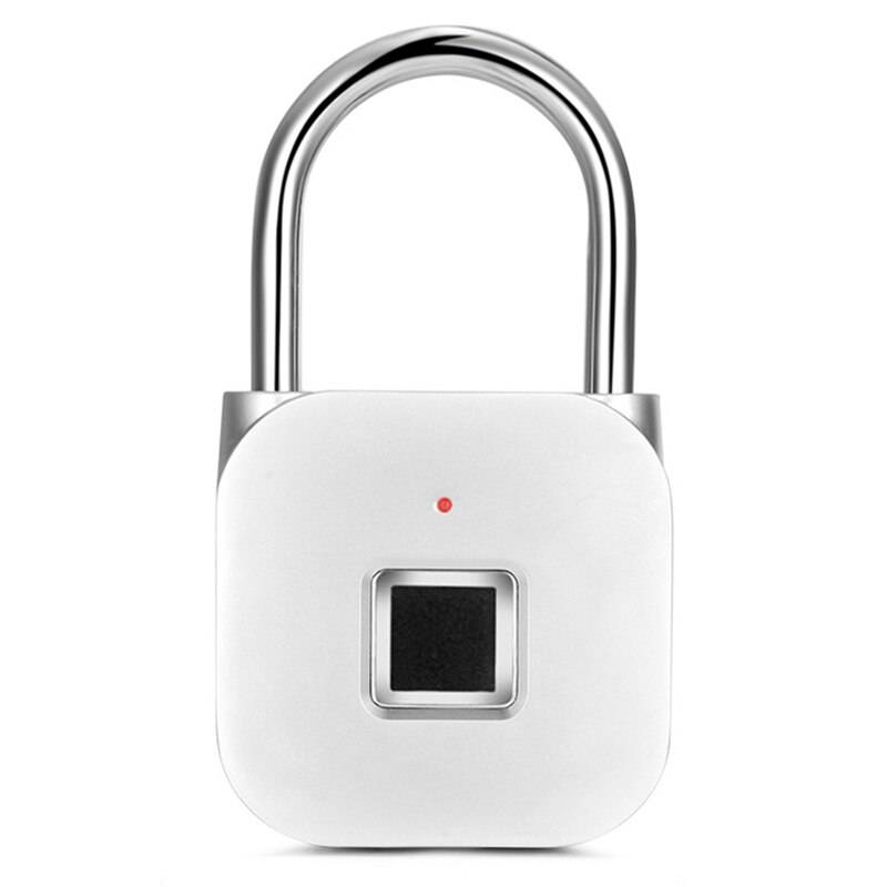 Smart fingeravtryckslås nyckelfritt usb uppladdningsbart dörr bagage fall väska lås stöldskydd säkerhet fingeravtryck hänglås