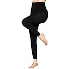 Vogue Curvy leggings dam fotlösa strumpbyxor stora storlekar 80 Den, 1 st, svart, 48-52 stor