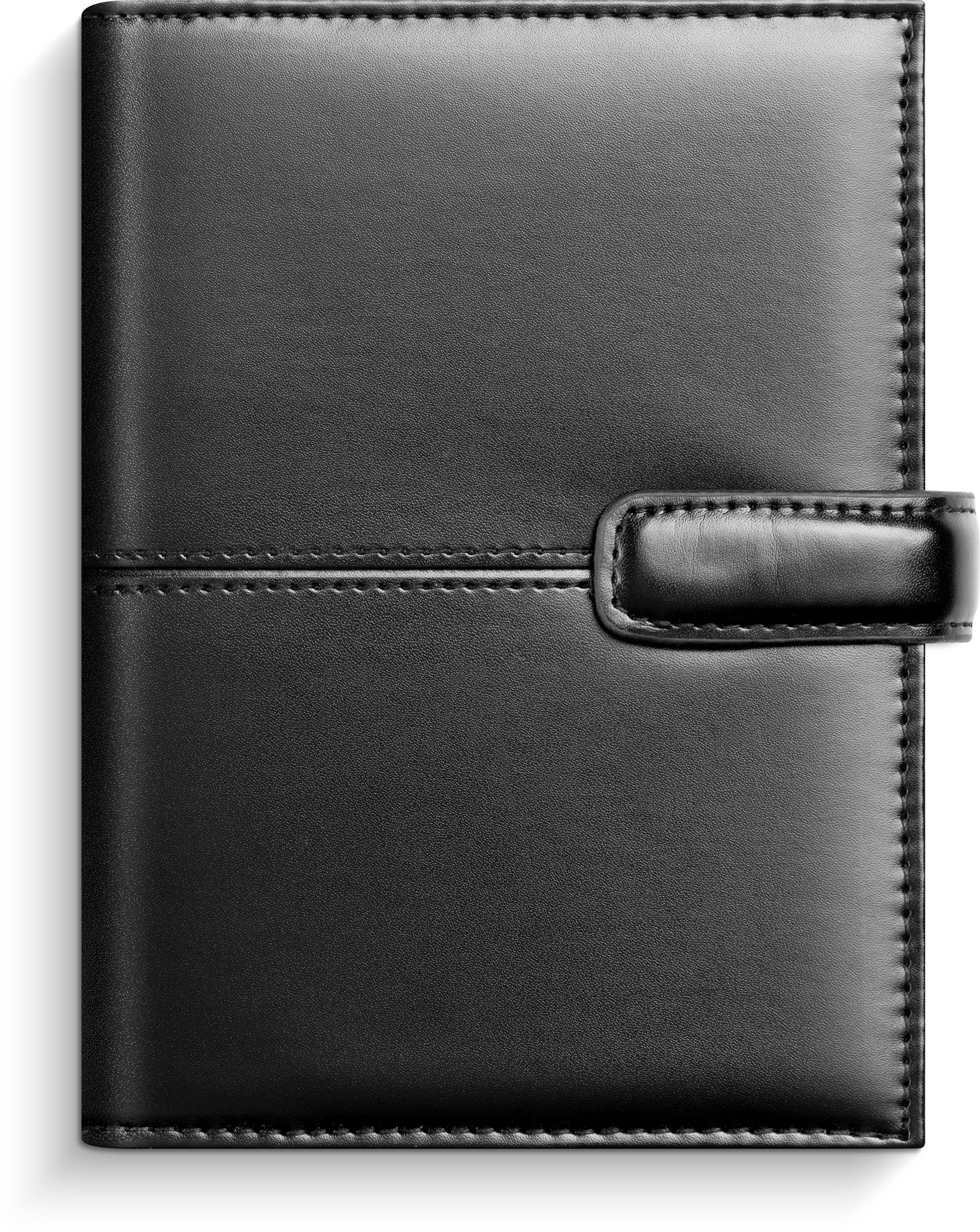Almanacka Burde Compact Systemkalender svart konstläder
