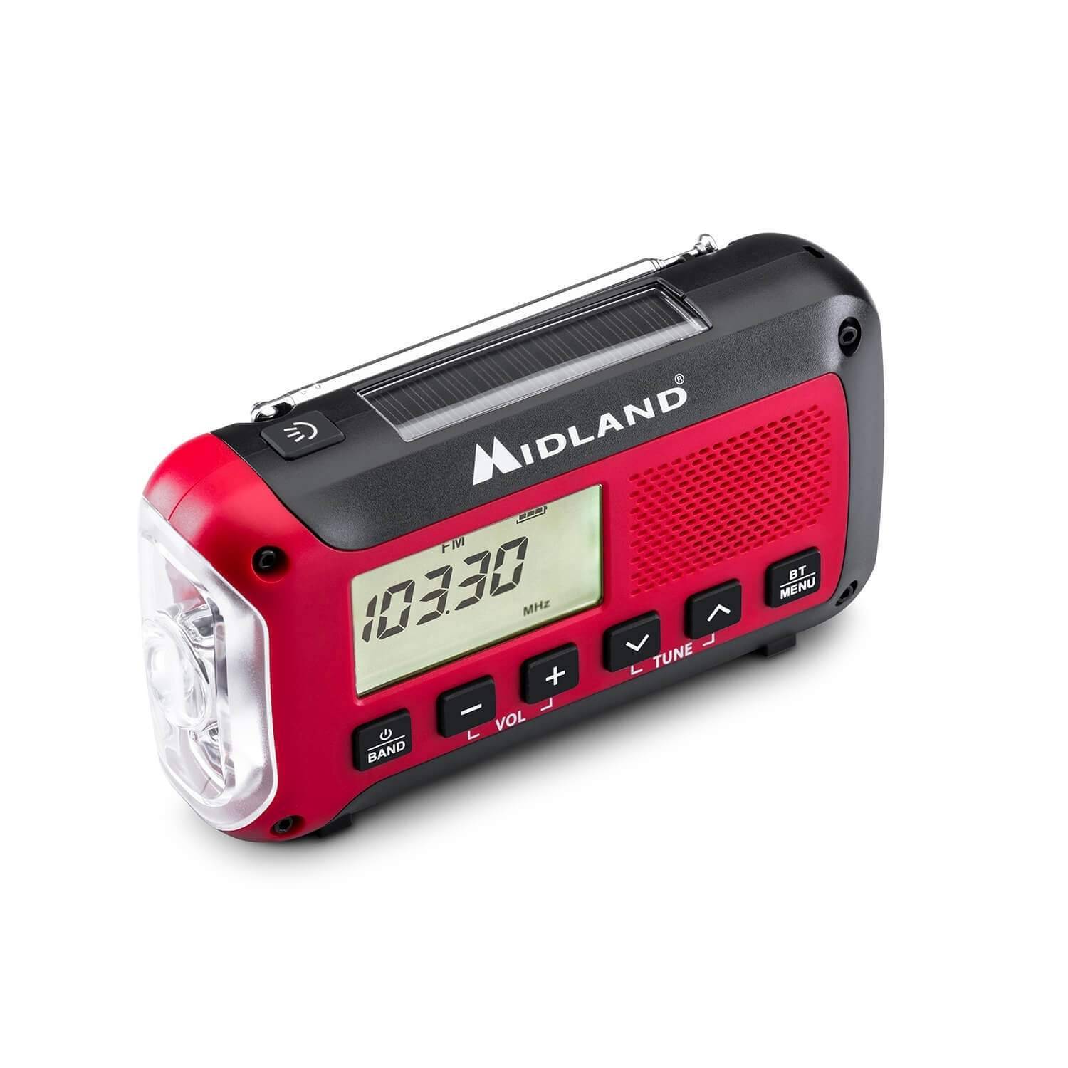 MIDLAND Emergency Radio Power Bank ER250BT Red Black