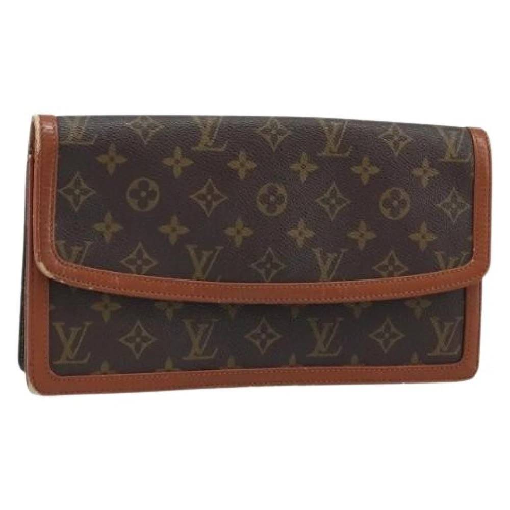 Louis Vuitton Vintage Pre-owned Clutch Taske - Vintage - Dame - Brun - ONE SIZE - Uld