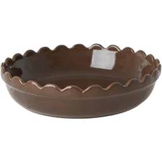 Rice Ceramic Pie Dish - Chocolate Brown - Small