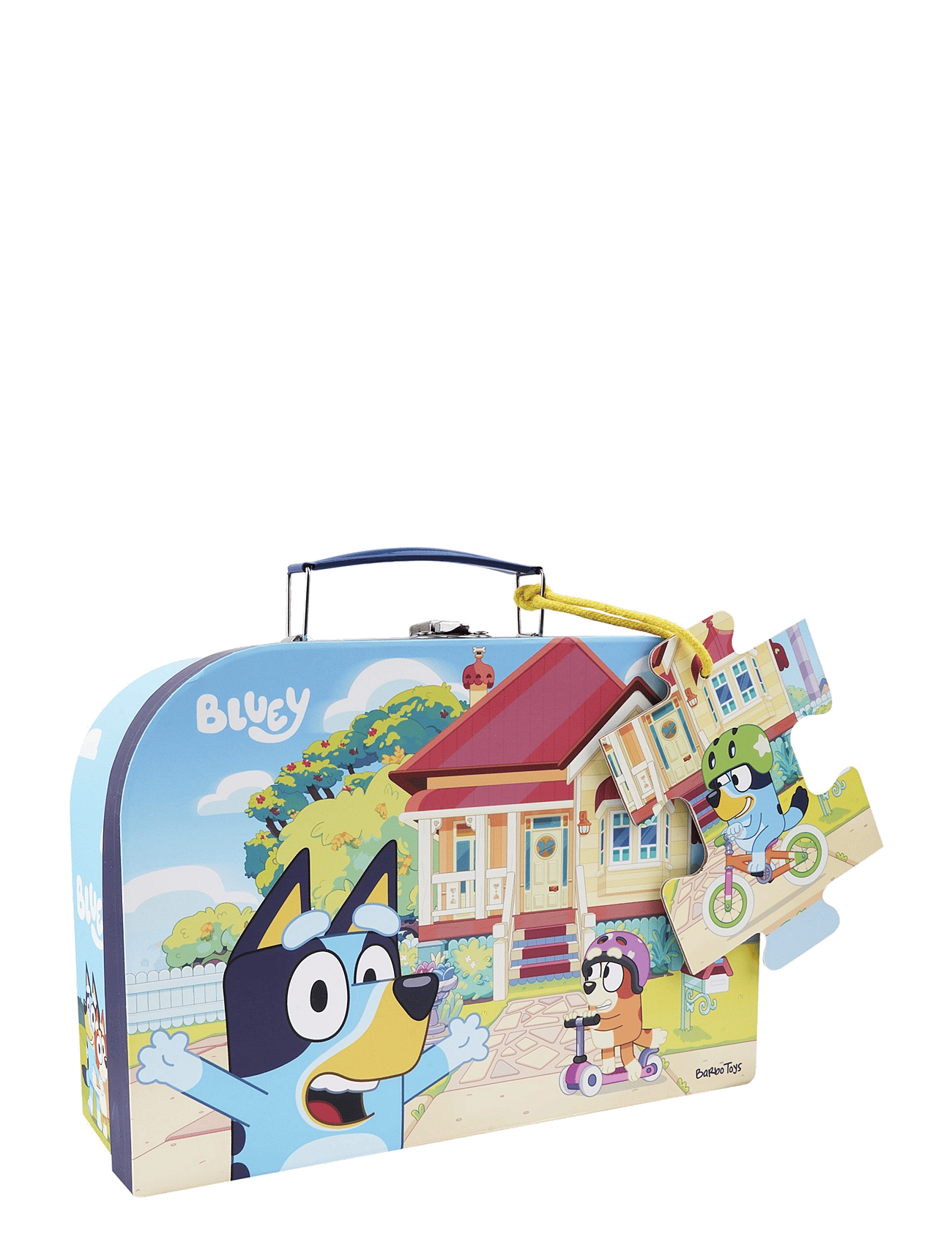 Bluey Bluey - Suitcase W. Puzzle - Bike - Blue - One Size