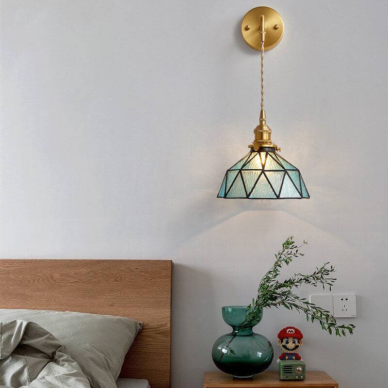 Stilren Aquarius Vägglampa med Vattenglas – Modern och Avkopplande - Blå / 220V-240V