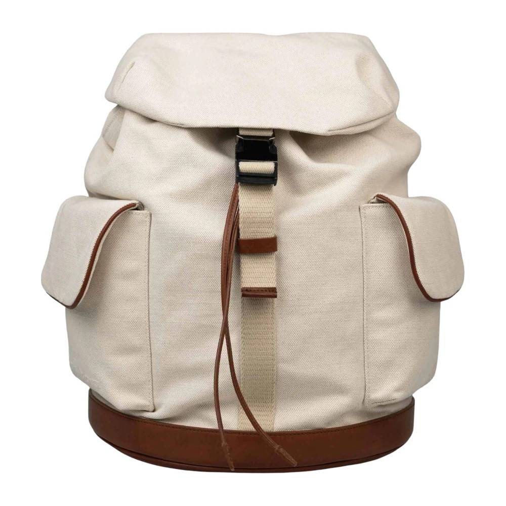 Kiton Uba0100N012220-1 Bomuldsrygsæk - Tasker - Herre - Beige - ONE SIZE - Bomuld