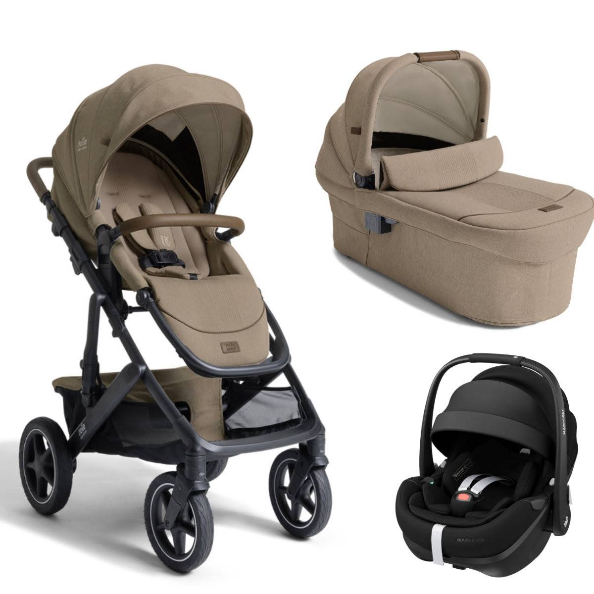 Joie Signature Vinca Stroller Set 3 in 1 incl. Maxi Cosi Pebble 360 Pro2 - Sandstone