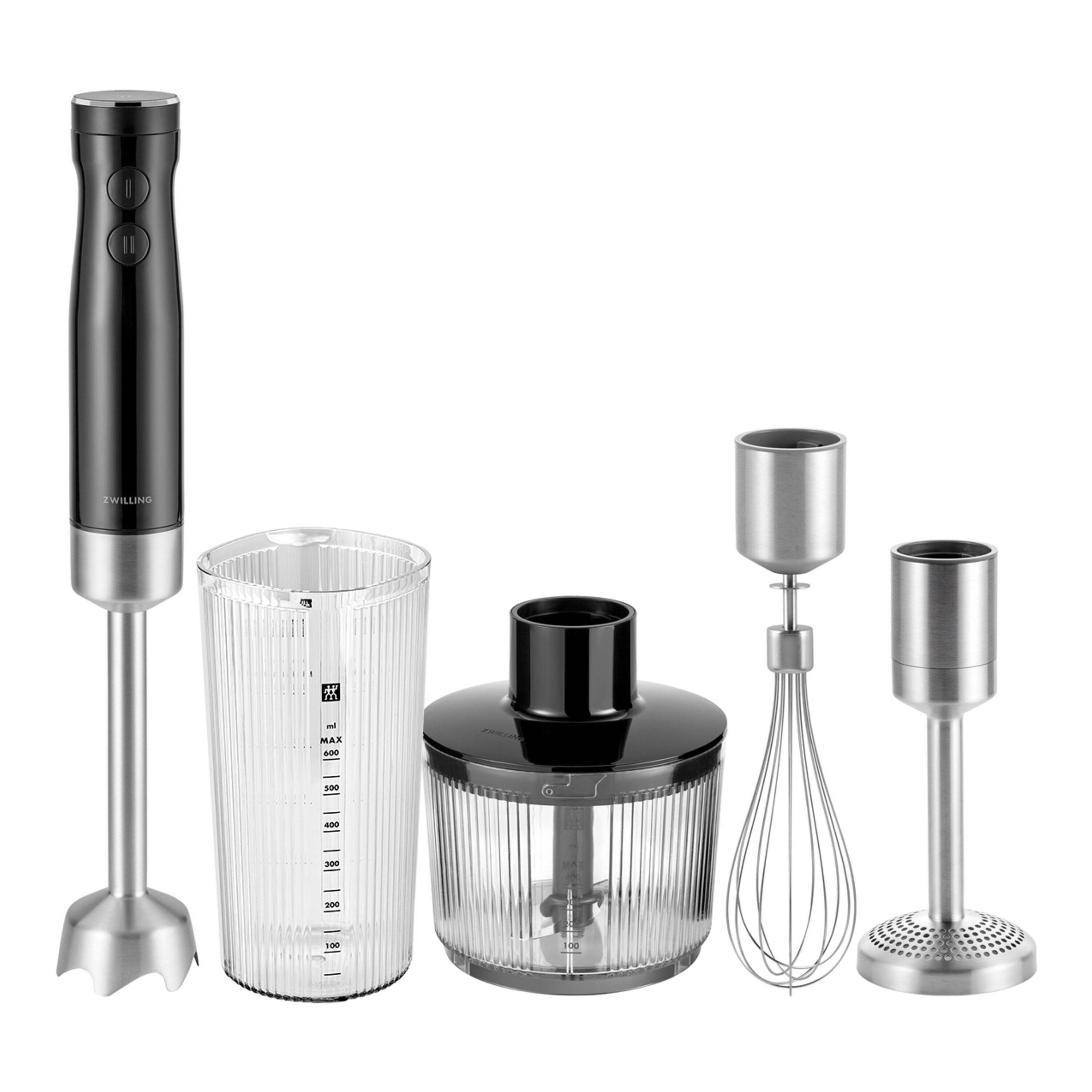 ZWILLING ENFINIGY Stavmixer set med tillbehör, 5-st, Grå/ Svart, Rostfritt stål/ Plast