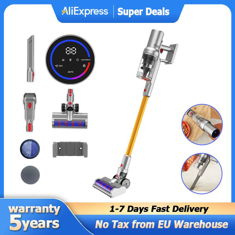 Liectroux i10 Handheld Cordless Wireless Vacuum Cleaner for Home Appliance,27KPA,Smart Dust Detction,Big Touch Screen,Auto Speed