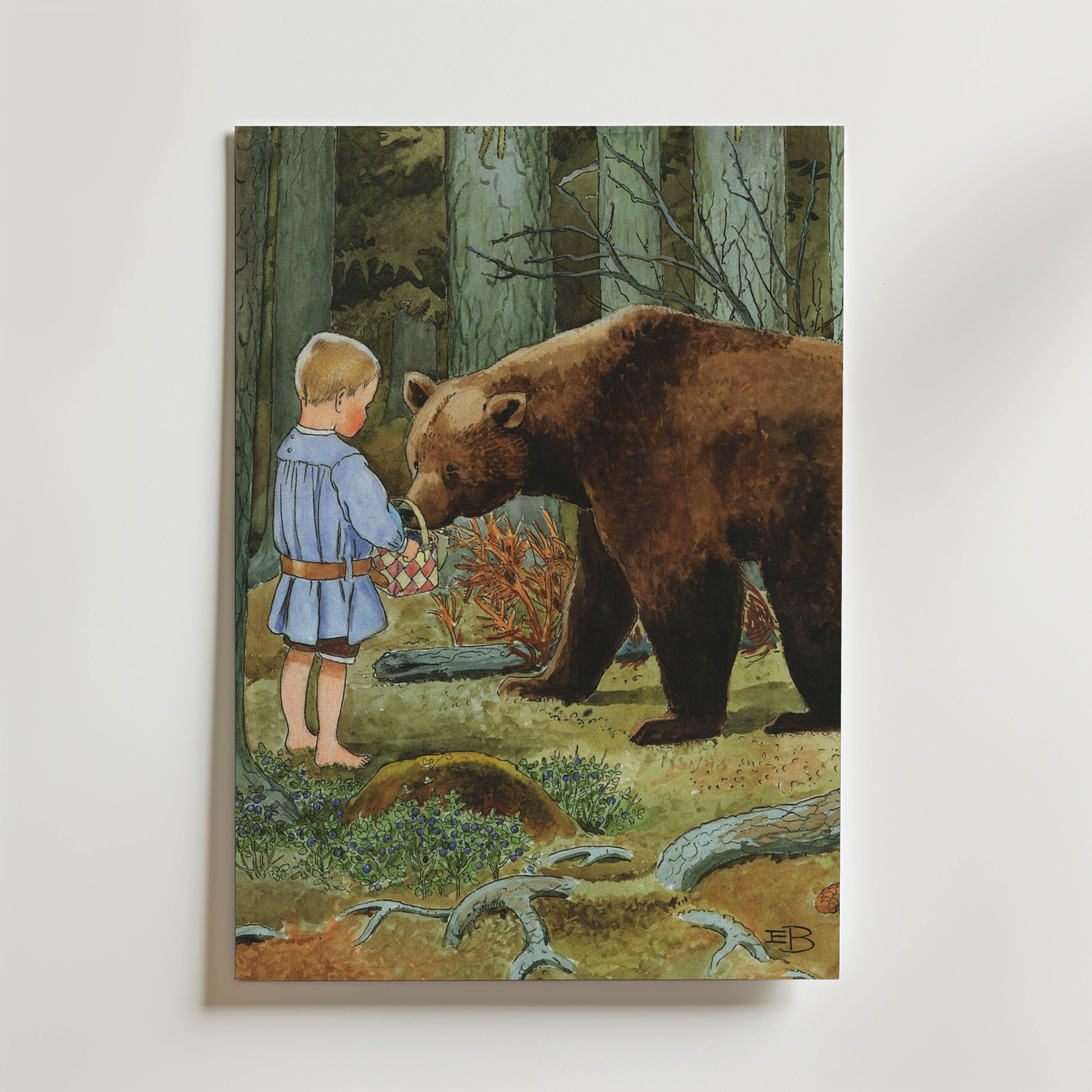 Elsa Beskow Mors lilla Olle 1903 Poster - Premium Canvas 40x50 cm Utan passepartout
