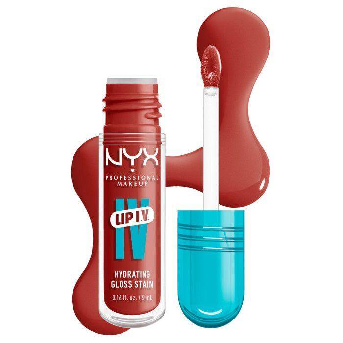 NYX Professional Makeup, Lip IV, Gloss, up to 12h hydration, highly pigmented, glossy finish, Burst That Tang!