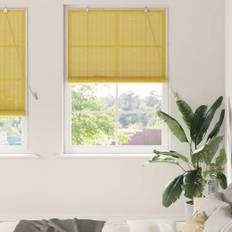 Vindues blinds & shades med gardiner gul 120 x 220 cm bambus