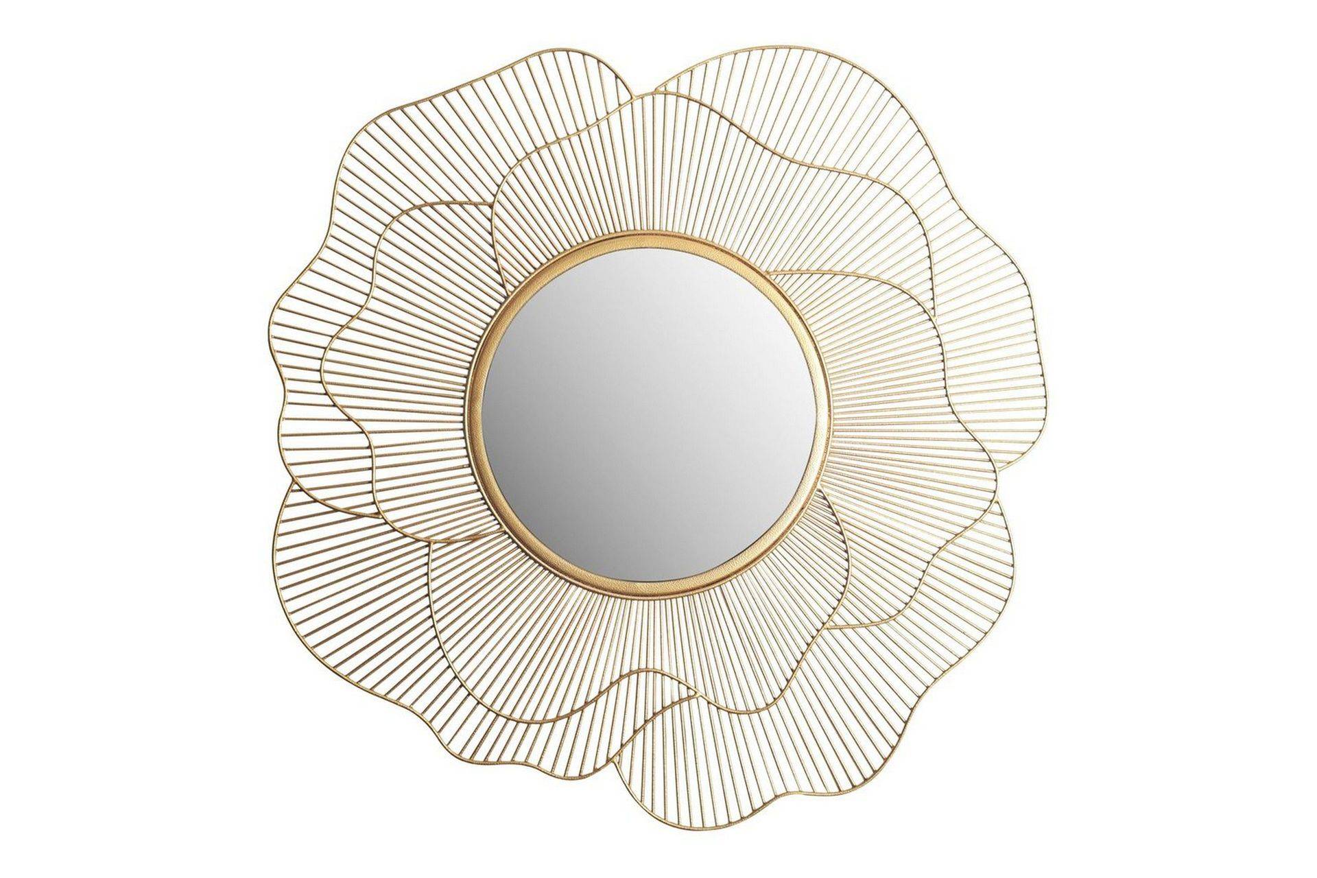 Spegel Wohnling Rosmetallram rund 77 cm modern - Hallspegel Flerfärgad