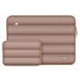 TECH-PROTECT Puffy Laptop Sleeve 13-14" with accessory pouch - Brown