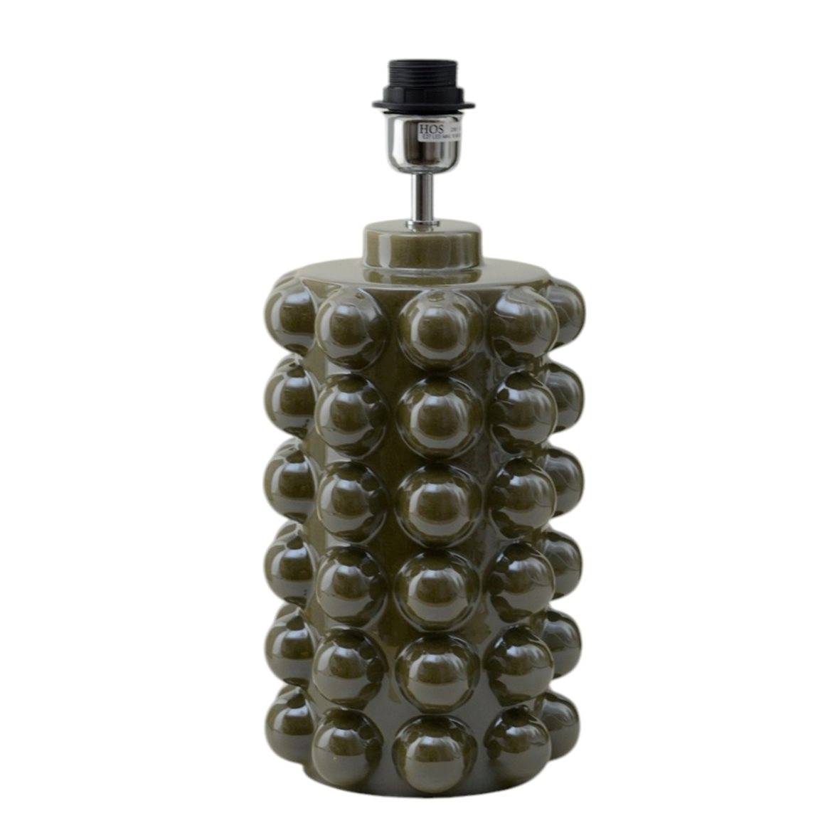 Hallbergs Belysning Bubbels Lampfot Olivegreen 18cm