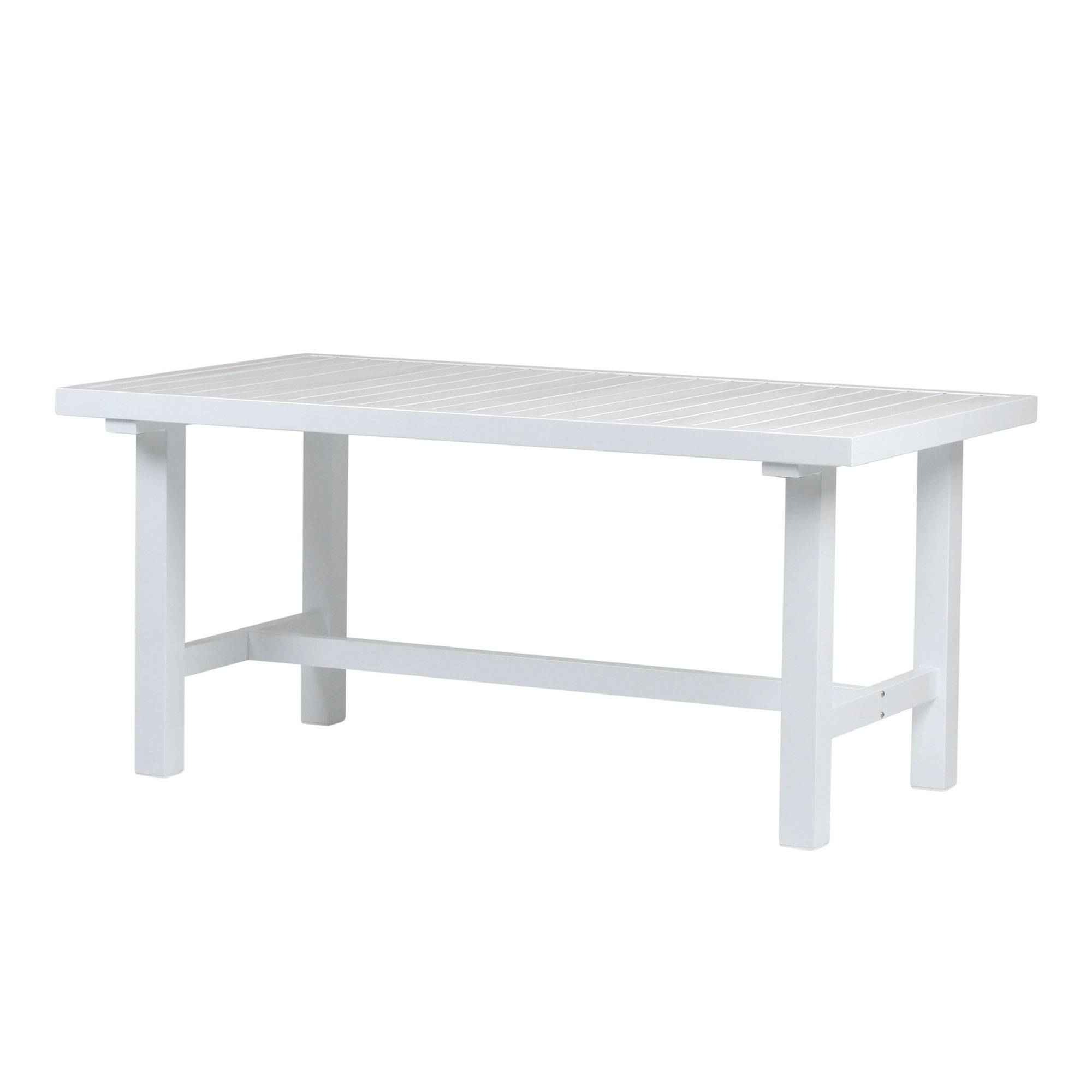 Fri Form - Bord 142x80 cm Aluminium Vit - Matbord utomhus - Elsa Stackelberg - Vit - Metall