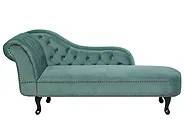 Venstrevendt chaiselong NIMES Velour Mintgrøn