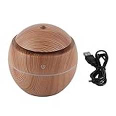 Mini Luftfuktare, Lågbrus Aroma Air Diffuser Luftfuktare med LED Touch USB Design, Desktop Mute Air Purification Cool Mist Luftfuktare för Hemmets Kontor(Lätt träkorn)