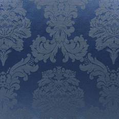 Dekorationstyg Jacquard Damasco 280 cm – kungsblå