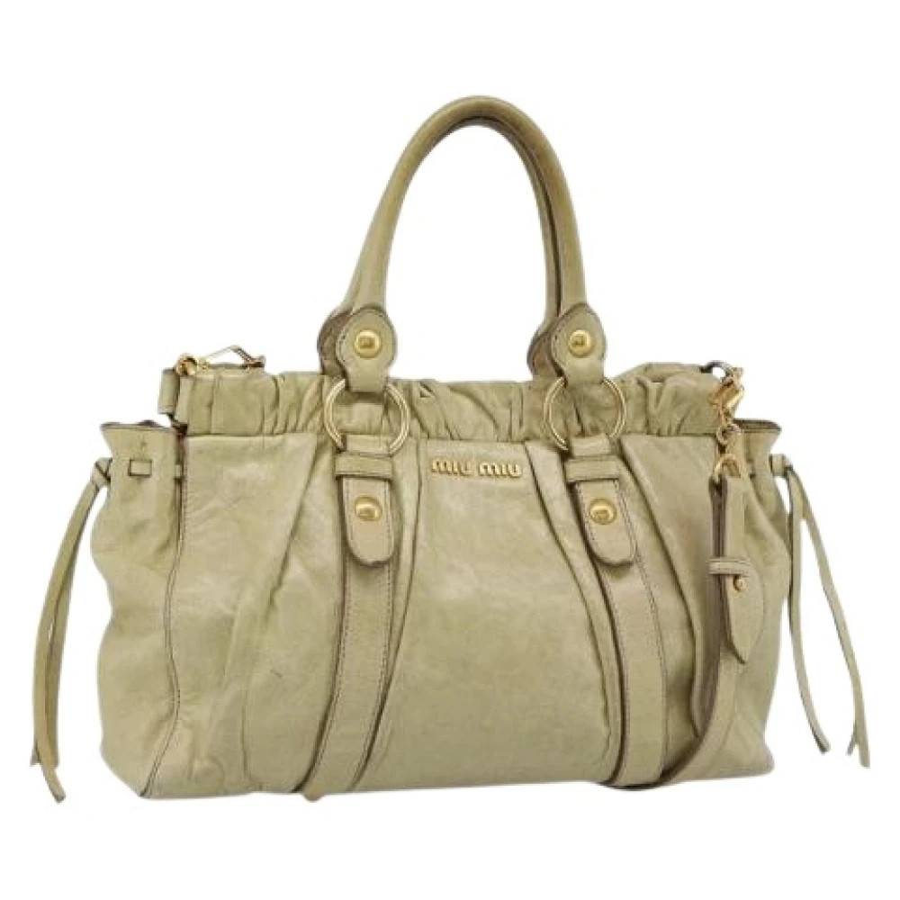 Miu Miu Pre-owned Pre-owned Hand Bag - Vintage - Dame - Beige - ONE SIZE - Uld