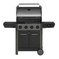 Gasolgrill med fyra brännare och en sidobrännare