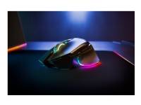 (ComputerSalg) Razer Basilisk V3 pro 35K - Mus - ergonomisk - højrehåndet - optisk - 11 knapper - trådløs, kablet - Bluetooth, USB-C, 2.4 GHz - trådløs modtager (US