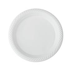 400 stk. Genbrugelige Plastiktallerkner Hvid 22 cm – Nemme & holdbare, klar til enhver fest