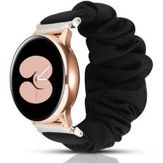 kompatibel med Samsung Galaxy Watch 4 40 mm 44 mm rem Scrunchies armbånd til Samsung Galaxy Watch4 Classic 42/46 mm Black galaxy watch6