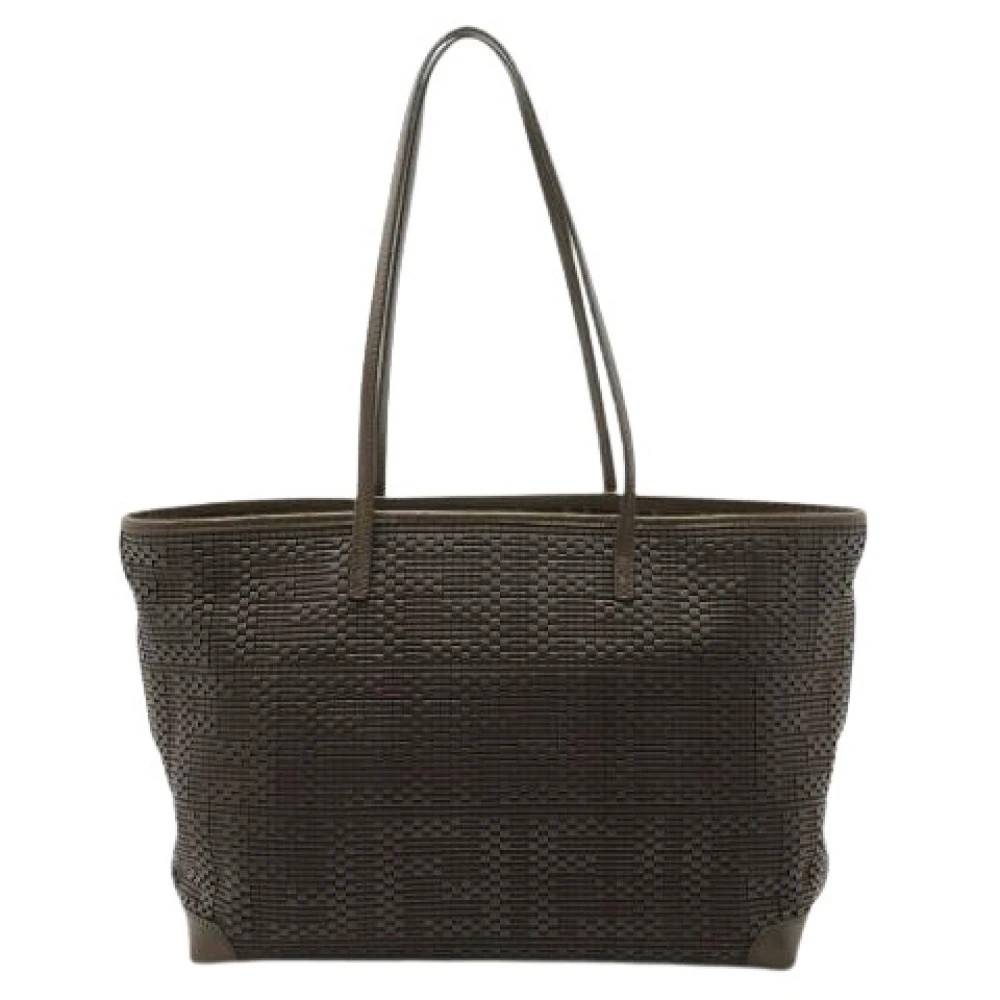 Fendi Vintage - Pre-owned Zucca Axelremsväska Vintage - Dam - ONE Size - Läder