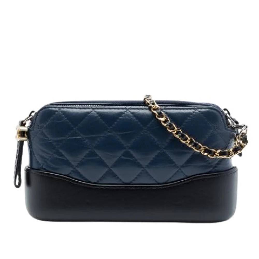 Chanel Vintage Pre-owned Crossbody Taske - Vintage - Dame - Blå - ONE SIZE - Uld
