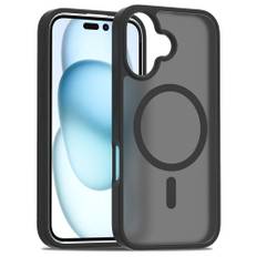 EIDERWOOD iPhone 16 Plus Mat Hybrid Cover - MagSafe Kompatibel - Sort / Gennemsigtig