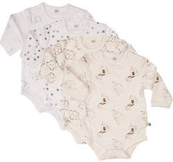 Pippi 4 Stk L/Æ Bodystockings - Offwhite 200