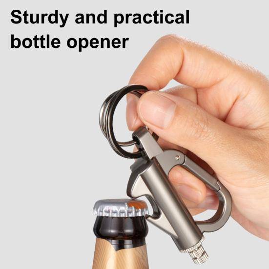 Yousheng 1/2 st Bärbar Tändsticks Tändare Nyckelring Flasköppnare Multifunktionell Kerosin Gas Ingår Ej Utomhus Camping Vandring Metall Nyckelring Hål