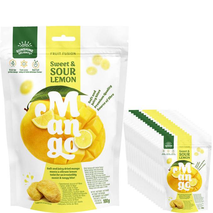 Sunshine Delights Torkad Mango & Citron 16-pack