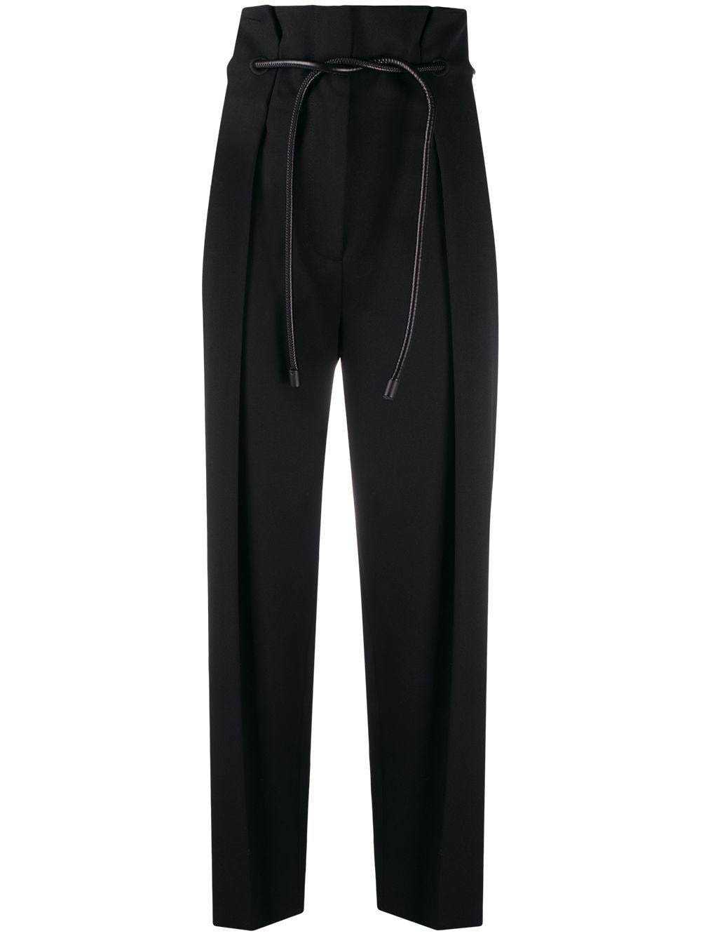 3.1 Phillip Lim - byxor med hög midja - dam - polyuretan/ull - 0 - Svart