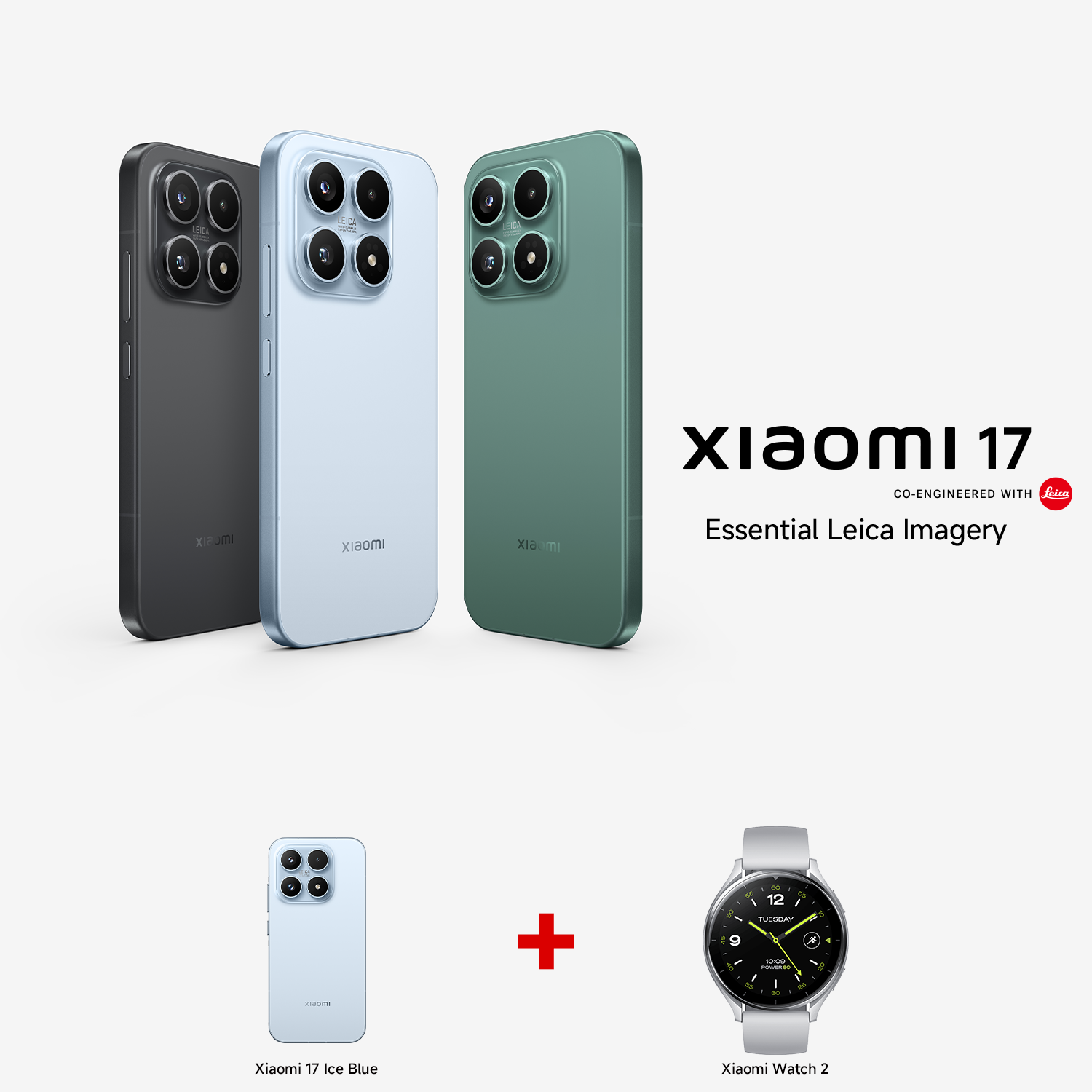 Xiaomi 17 12GB RAM 512GB ROM+ Watch 2 Bundle - Transparent blue