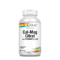 Solaray Cal-Mag 1:1 m. 25 mcg D+ 50 mcg K2 - 240 stk.