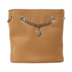 Stella McCartney, Taske, Dame, Brun, ONE SIZE, Uld, Brun Bucket Taske med Kæde Strop