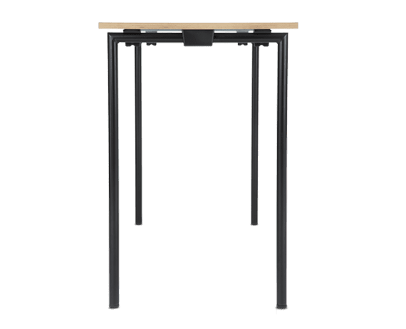 Randers + Radius Tube Fold Counter Foldebord m. ABS Kant Decor Laminat Lys Grå Krom 140 cm.