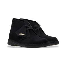 Clarkstil kvinder. 26155524 Desert ankelstøvler i læder, sort (36), Fast, Ruskind, Blonder, Casual
