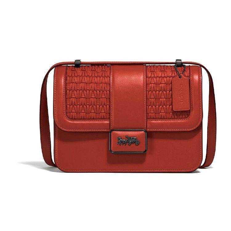 Coach Alie 23 Horse And Carriage Buckle Flap Leather Small Shoulder Crossbody Bag Women bags Red C2277-V5SAR Basic Set (Bag+Dust Bag)