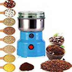 Elektrisk kaffekvarn, 150 W, multifunktion, med en liten krossmaskin med blad i rostfritt stål, låg ljudnivå, kaffe- och kryddkvarn för kaffebönor, kryddkvarn