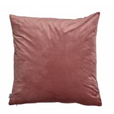 Lyxig sammetskudde fjäder 60x60 cm, mörkrosa