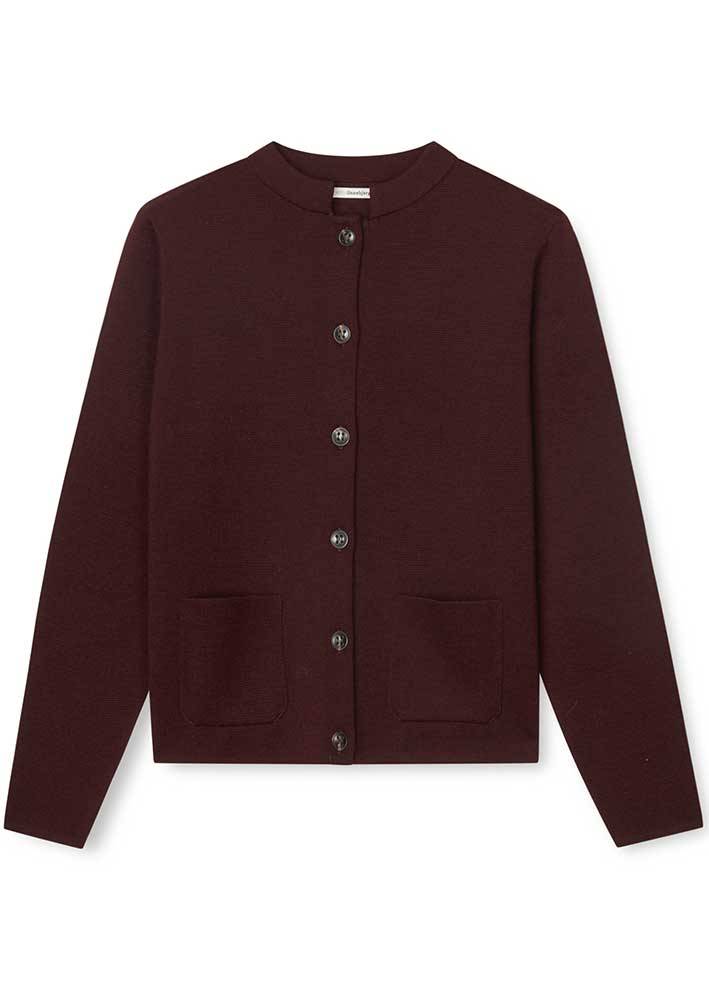 Sibin Linnebjerg Dell Cardigan - Aubergine.
