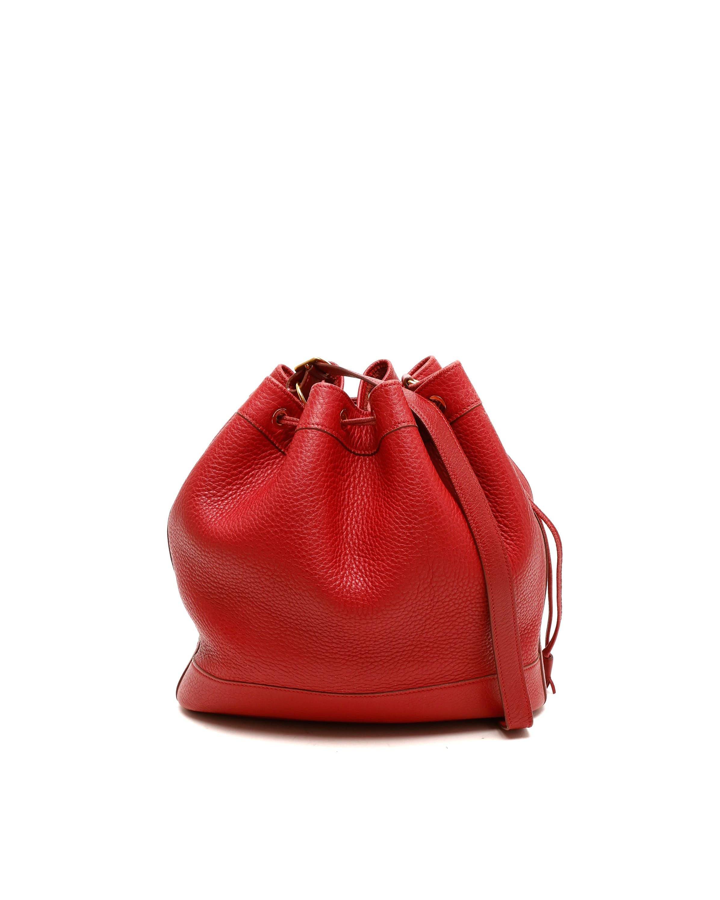Hermès Taurillon Clemence Market PM Bucket Bag - Red - One Size