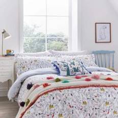 Joules Linear Dogs Kingsize Duvet Cover Set, Multi