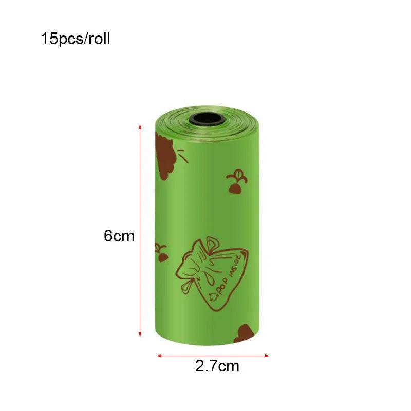 Biodegradable Dog Poop Bags (150 Bags) - Green Print / 10 Rolls 150pcs bags (10 Rolls 150pcs bags)