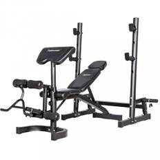 Ställbar träningsbänk | Bänkpress, benspark, leg curl & bicepscurl