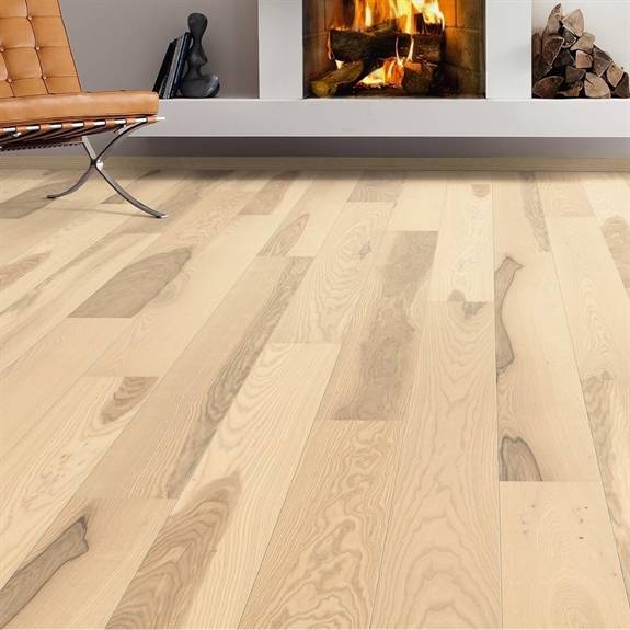 Haro Plank 180 - Ask Rustical, Børstet Hvid Matlak (Restparti).